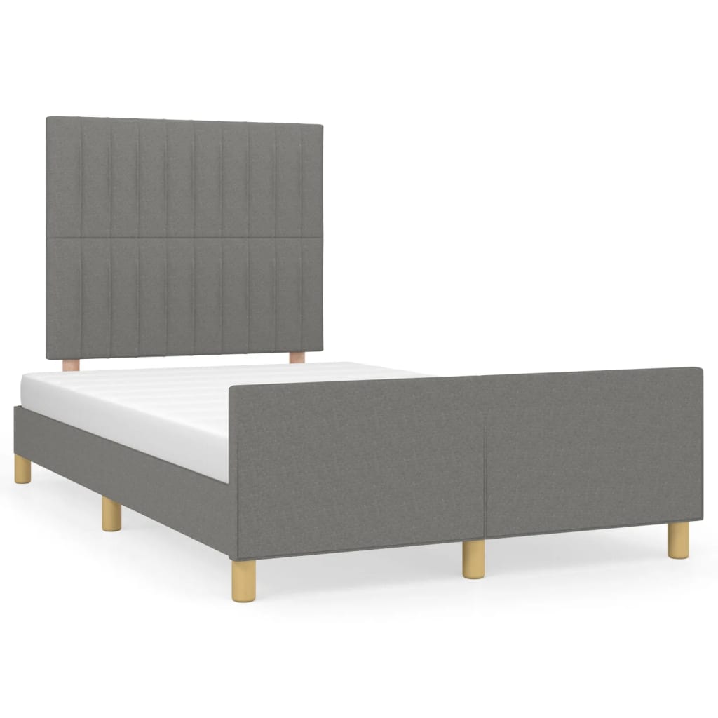 sengeramme uden madras 120x190 cm stof enkeltseng Mørkegrå