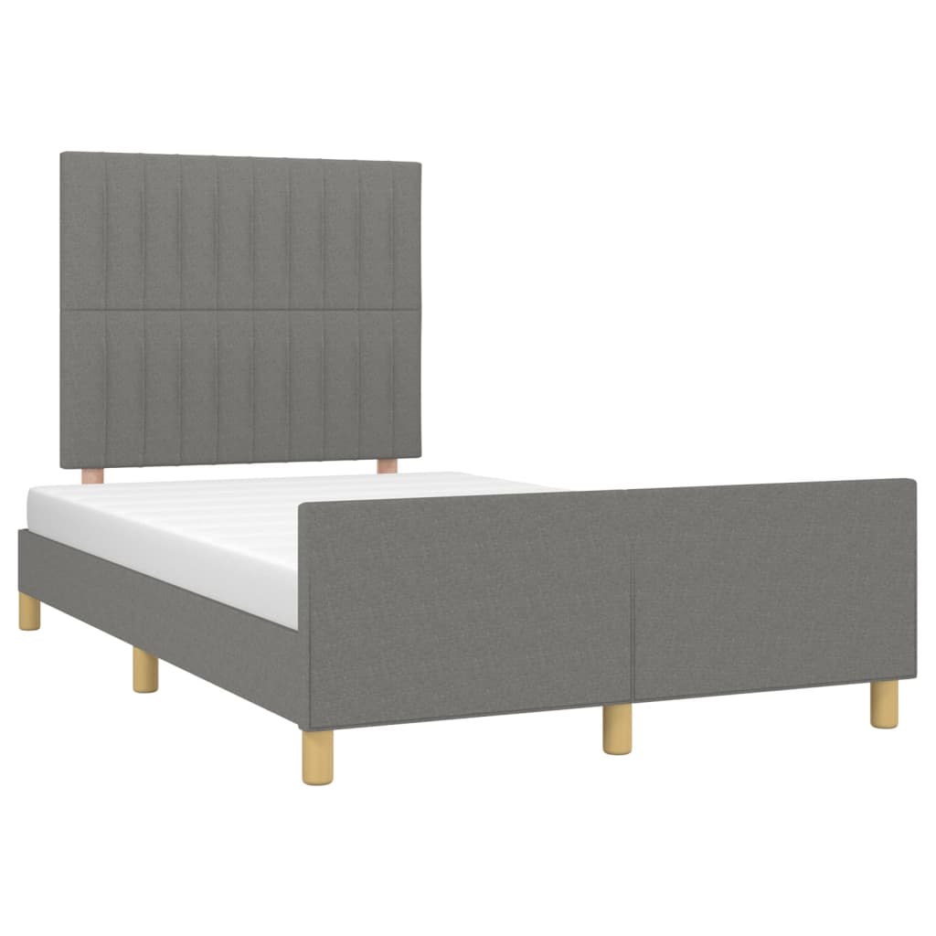 sengeramme uden madras 120x190 cm stof enkeltseng Mørkegrå