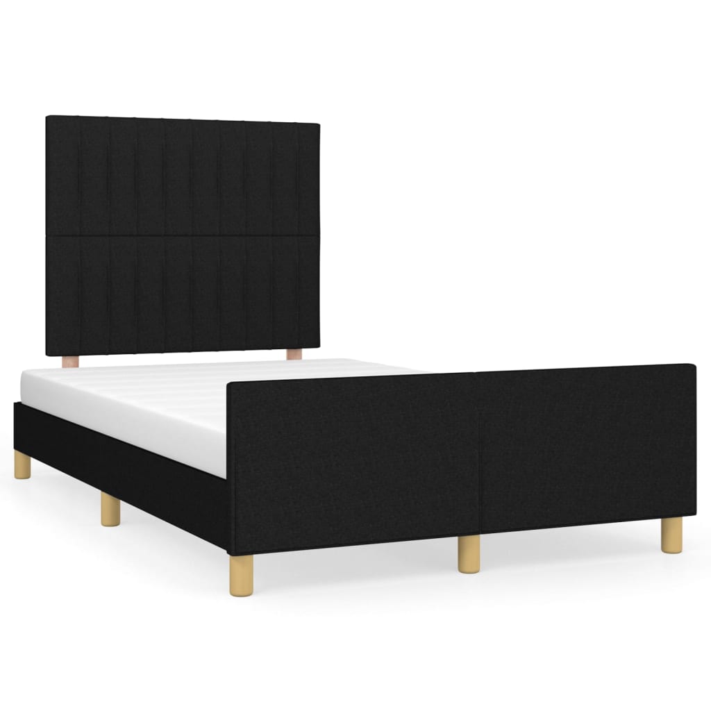 sengeramme uden madras 120x190 cm stof sort