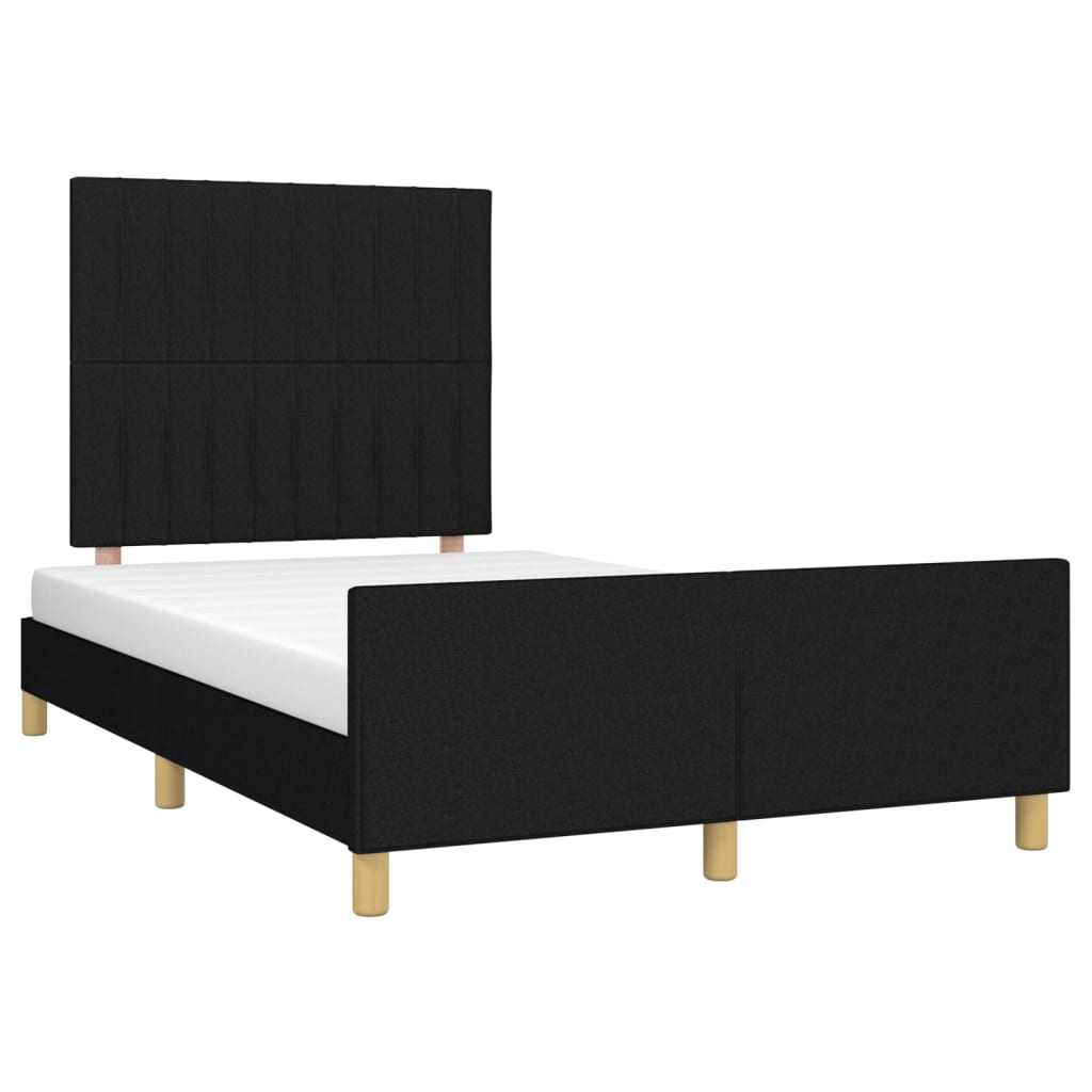 sengeramme uden madras 120x190 cm stof sort