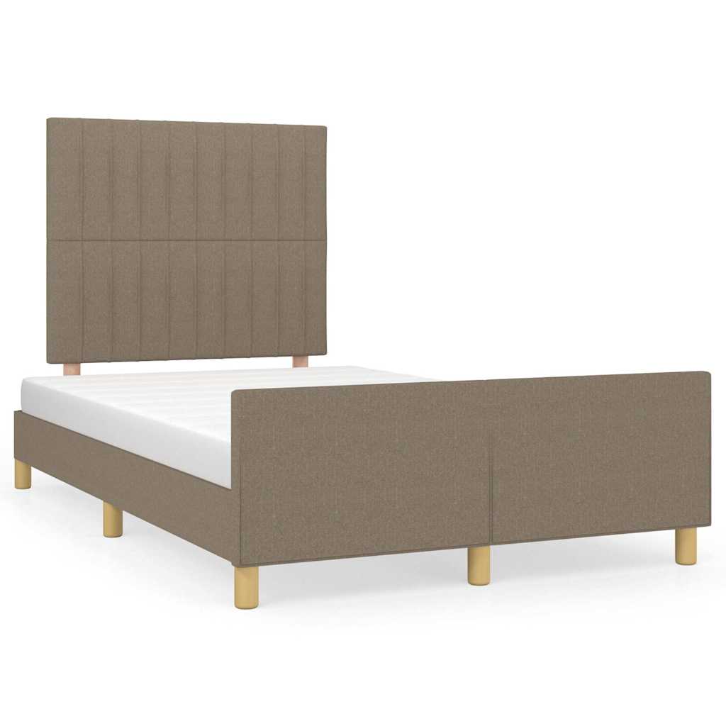 sengeramme uden madras 120x190 cm stof gråbrun