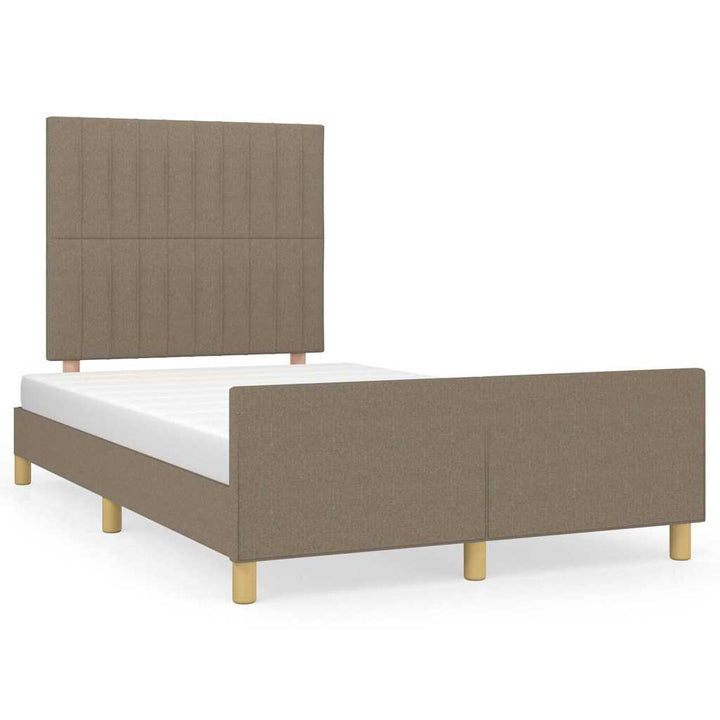 sengeramme uden madras 120x190 cm stof gråbrun