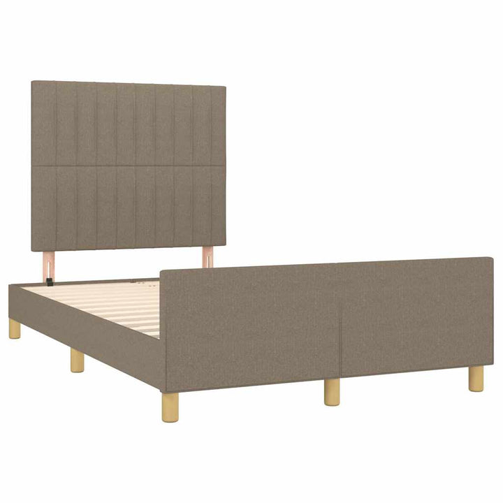 sengeramme uden madras 120x190 cm stof gråbrun