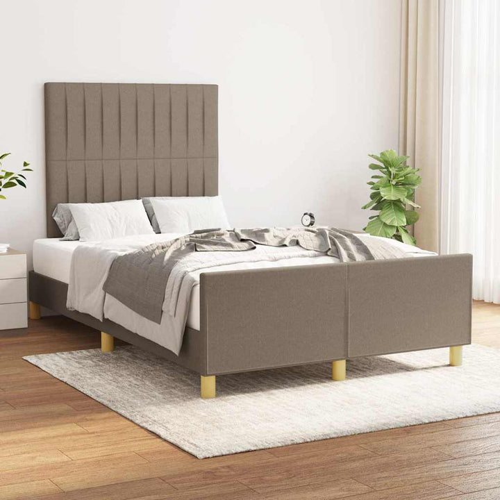 sengeramme uden madras 120x190 cm stof gråbrun