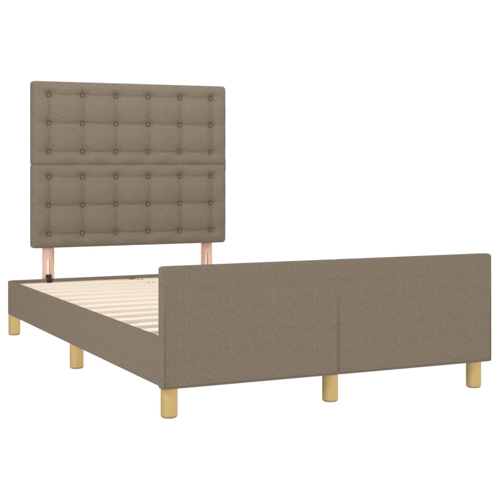 sengeramme uden madras 120x190 cm stof gråbrun