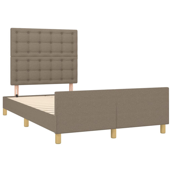 sengeramme uden madras 120x190 cm stof gråbrun