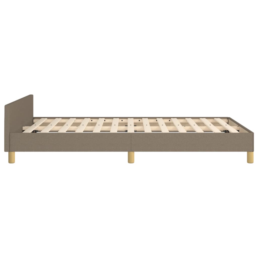 sengeramme uden madras 120x190 cm stof gråbrun