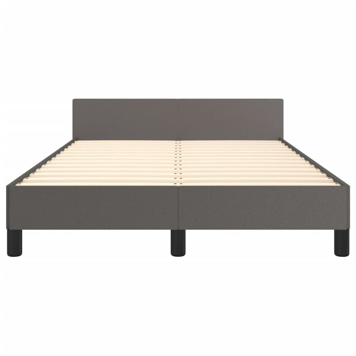 sengeramme uden madras 120x190 cm kunstlæder enkeltseng grå