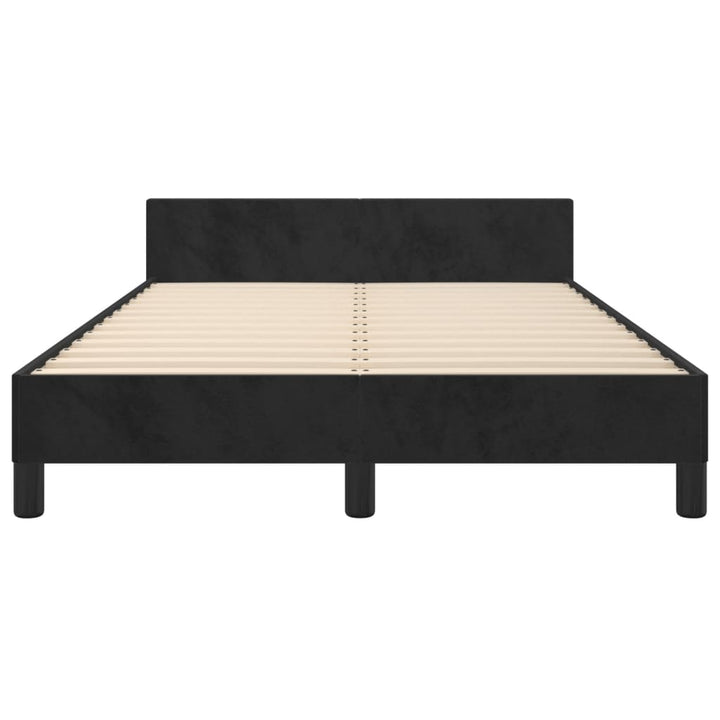 sengeramme uden madras 120x190 cm fløjl enkeltseng sort