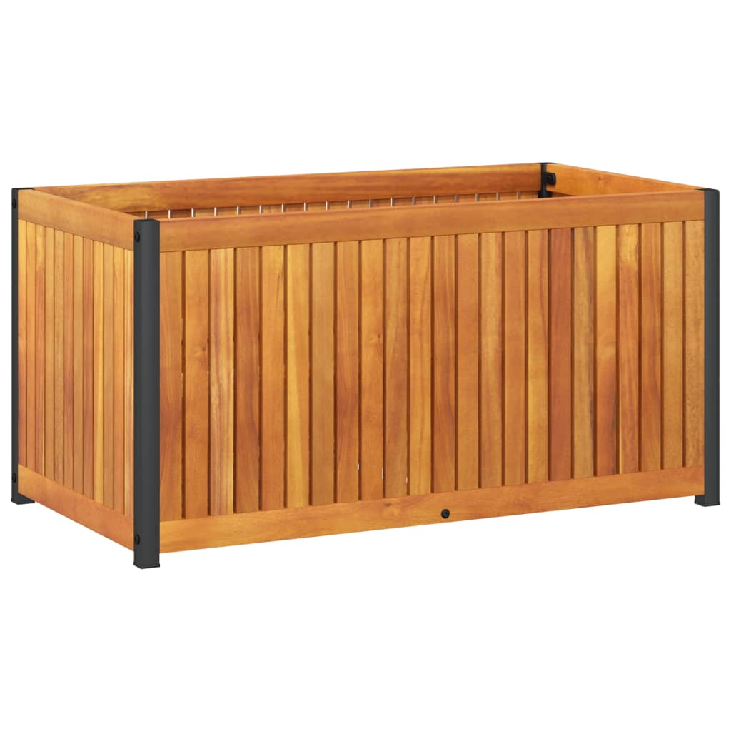 plantekasse 85x45x44 cm massivt akacietræ og stål