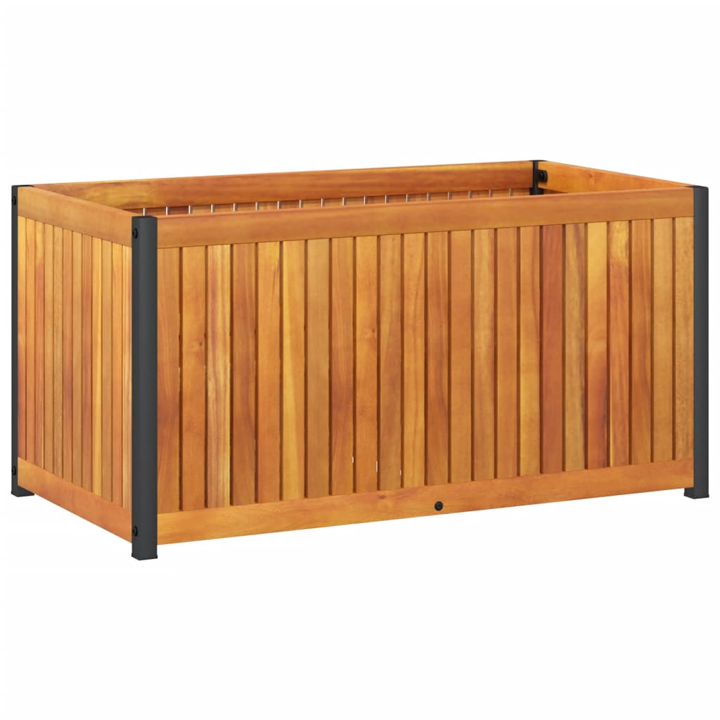 plantekasse 85x45x44 cm massivt akacietræ og stål
