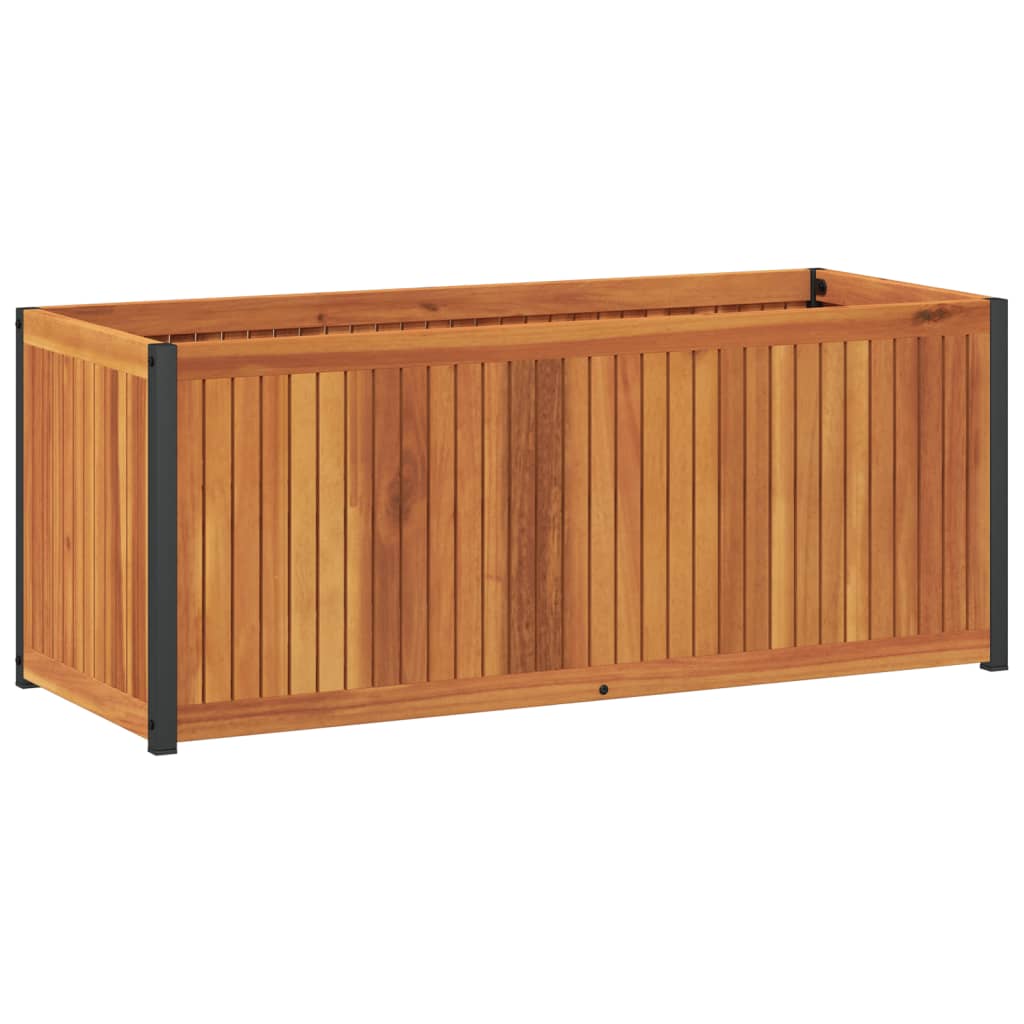 plantekasse 110x45x44 cm massivt akacietræ og stål