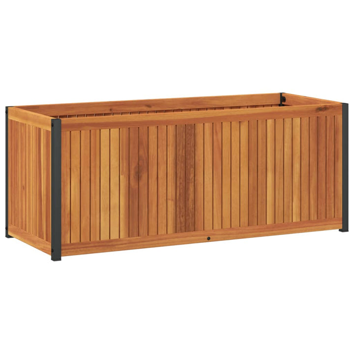 plantekasse 110x45x44 cm massivt akacietræ og stål