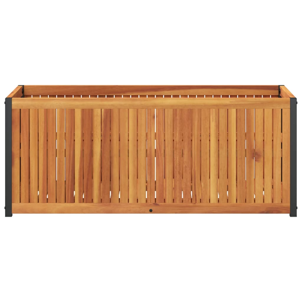 plantekasse 110x45x44 cm massivt akacietræ og stål