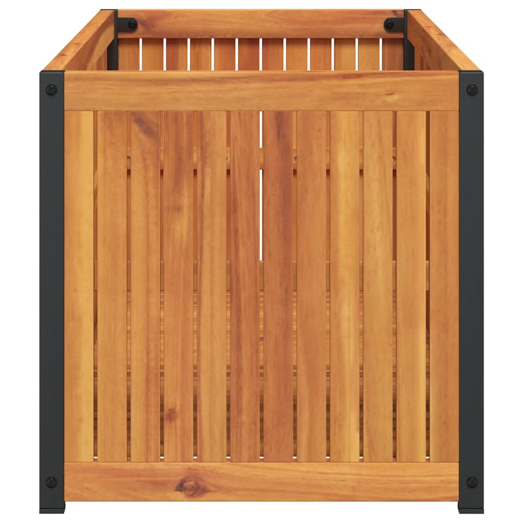 plantekasse 110x45x44 cm massivt akacietræ og stål
