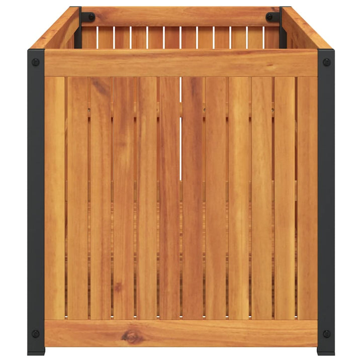 plantekasse 110x45x44 cm massivt akacietræ og stål