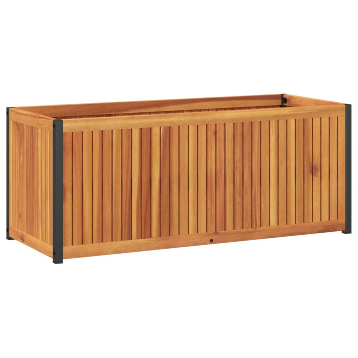plantekasse 110x45x44 cm massivt akacietræ og stål
