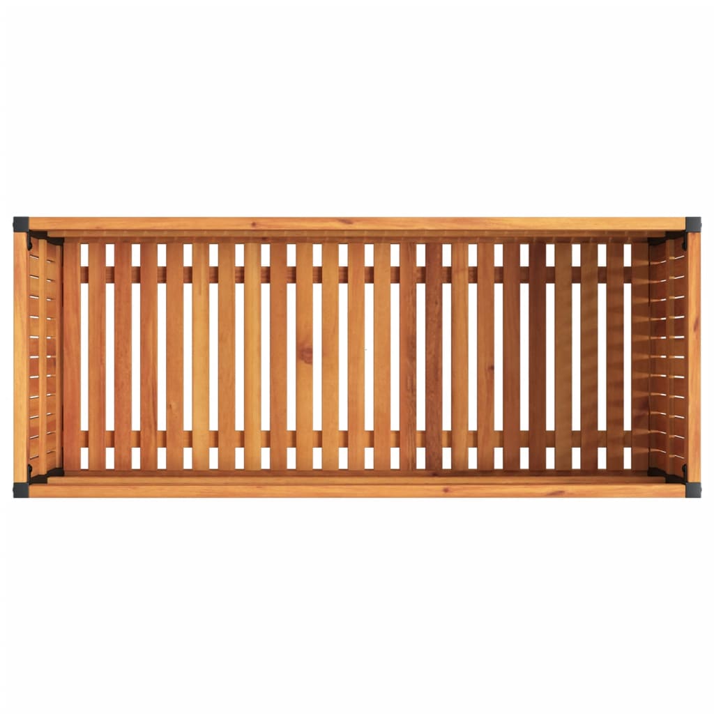 plantekasse 110x45x44 cm massivt akacietræ og stål