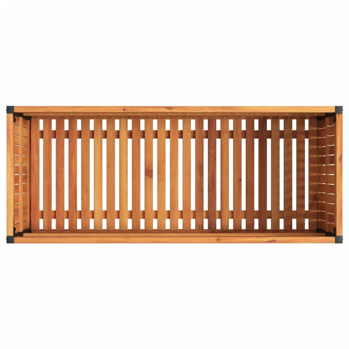 plantekasse 110x45x44 cm massivt akacietræ og stål
