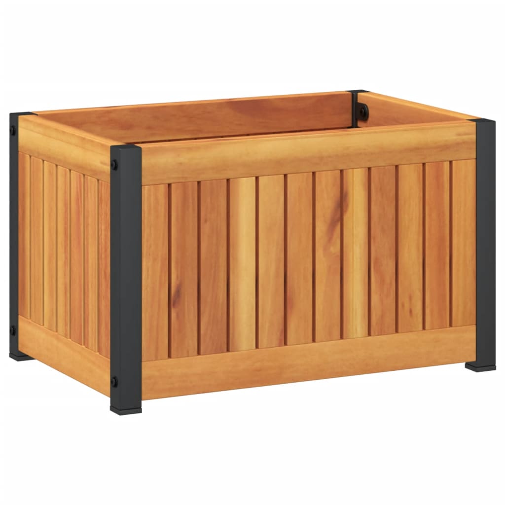 plantekasse 45x30x27,5 cm massivt akacietræ og stål