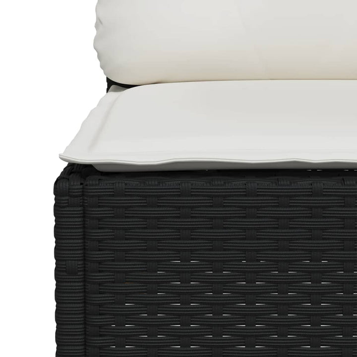 sofasæt til haven 5 dele med hynder polyrattan sort
