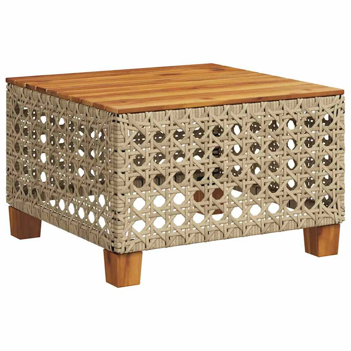 sofasæt til haven 7 dele med hynder polyrattan beige