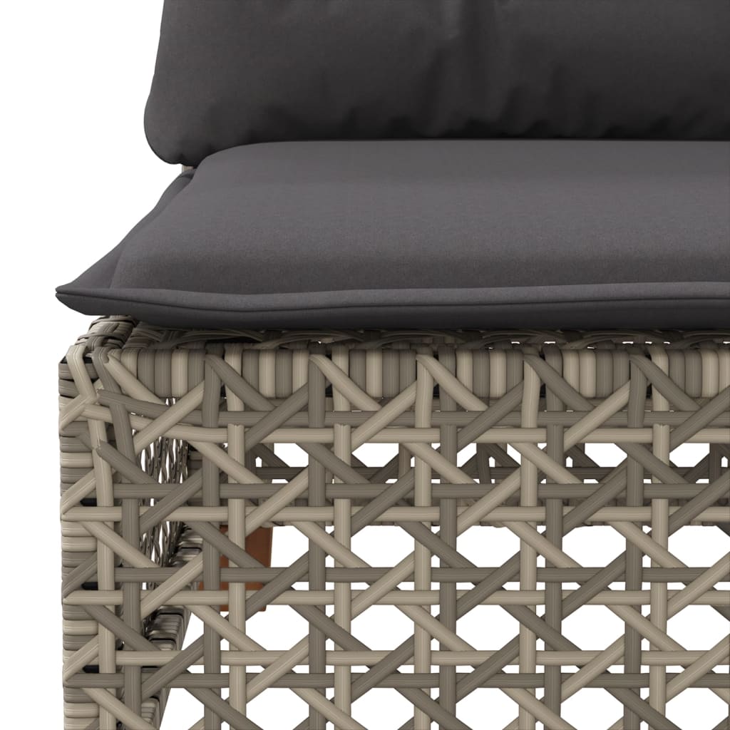 sofasæt til haven 8 dele med hynder polyrattan grå