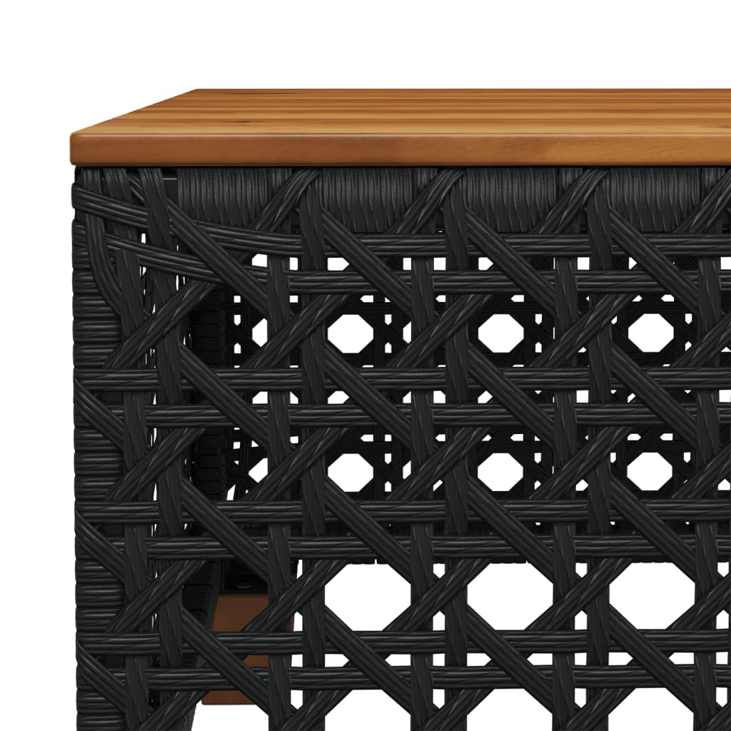 sofasæt til haven 9 dele med hynder polyrattan sort