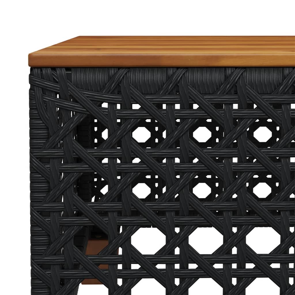 sofasæt til haven 9 dele med hynder polyrattan sort