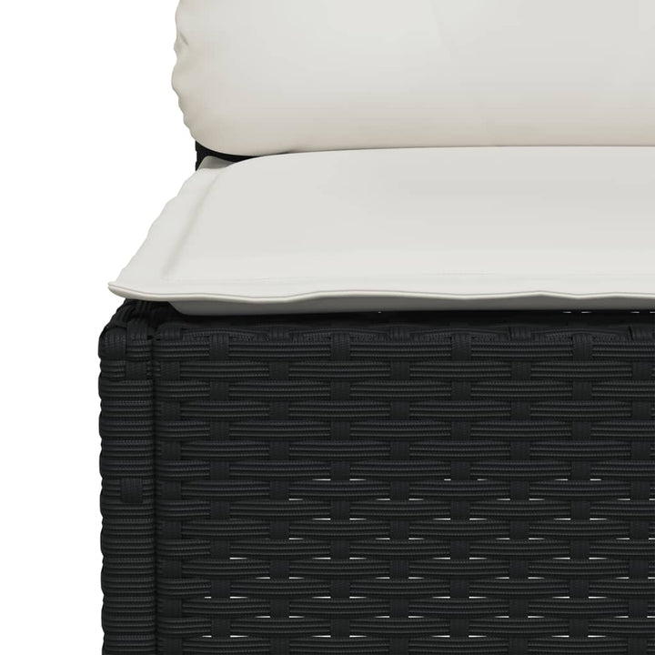 sofasæt til haven 4 dele med hynder polyrattan sort