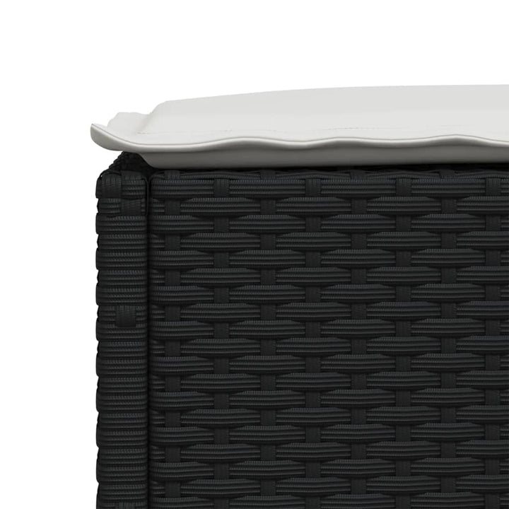 sofasæt til haven 5 dele med hynder polyrattan sort