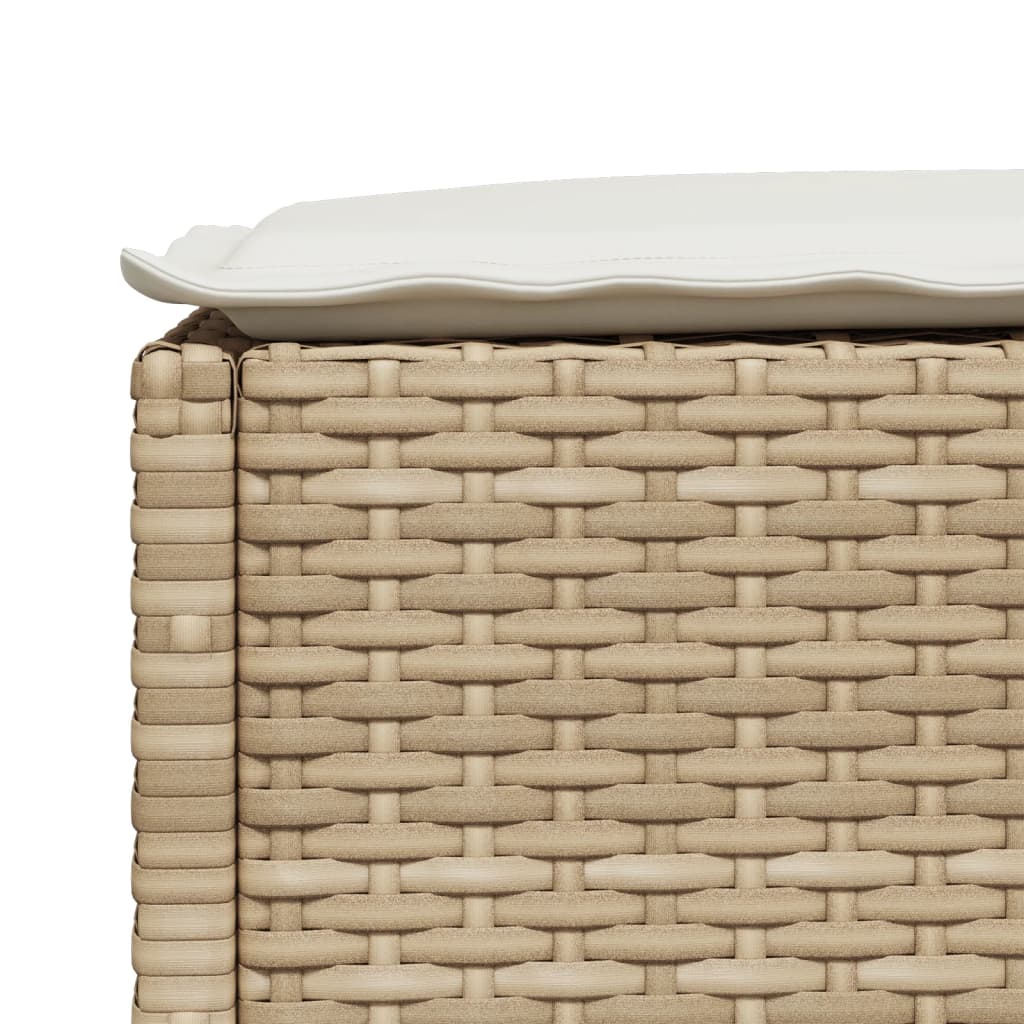 sofasæt til haven 5 dele med hynder polyrattan beige