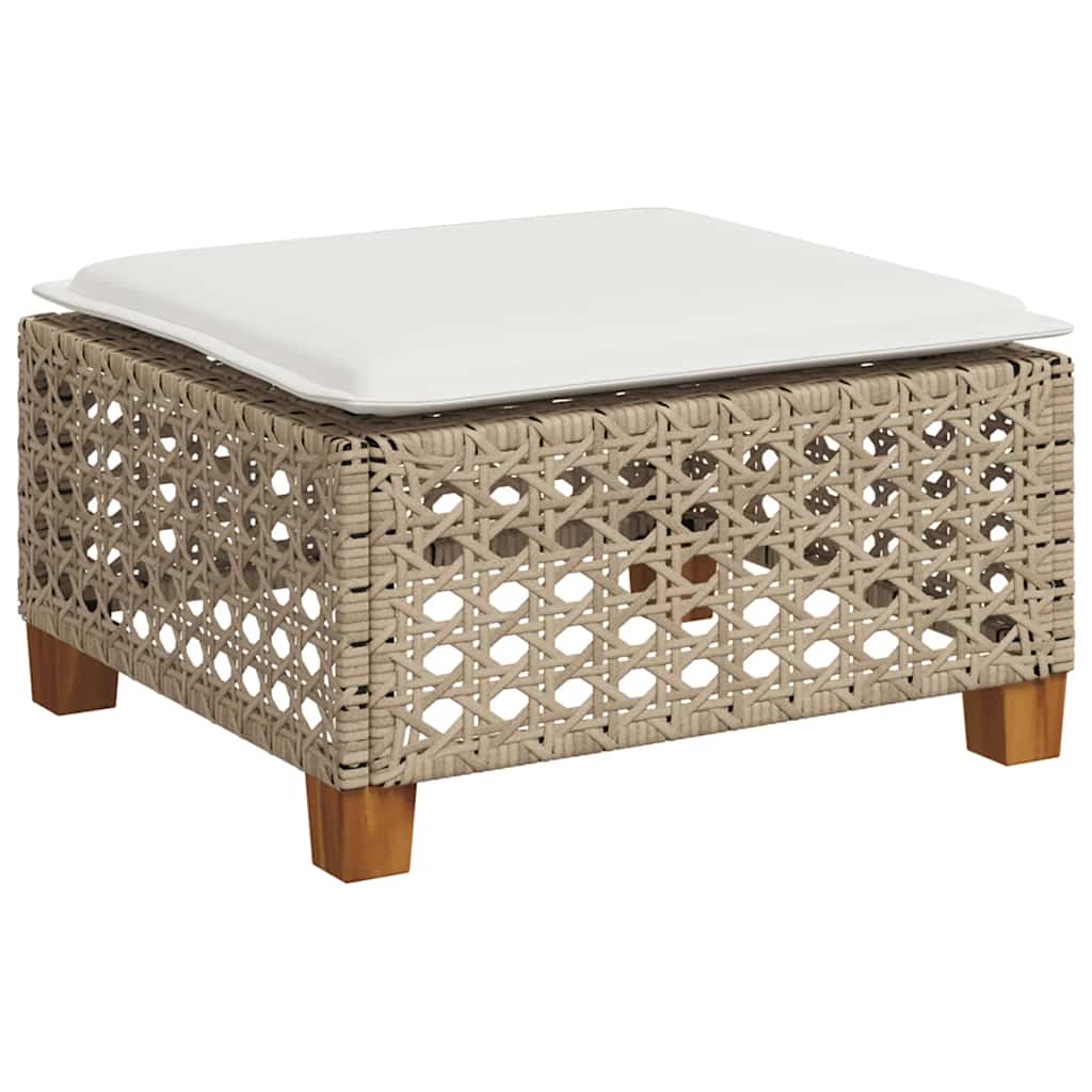 sofasæt til haven 5 dele med hynder polyrattan beige