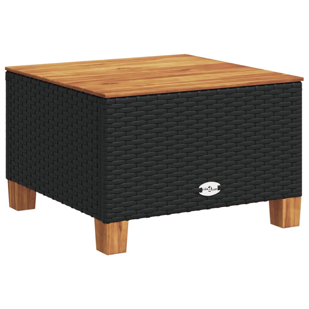 sofasæt til haven 7 dele med hynder polyrattan sort
