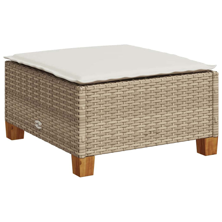 sofasæt til haven 7 dele med hynder polyrattan beige