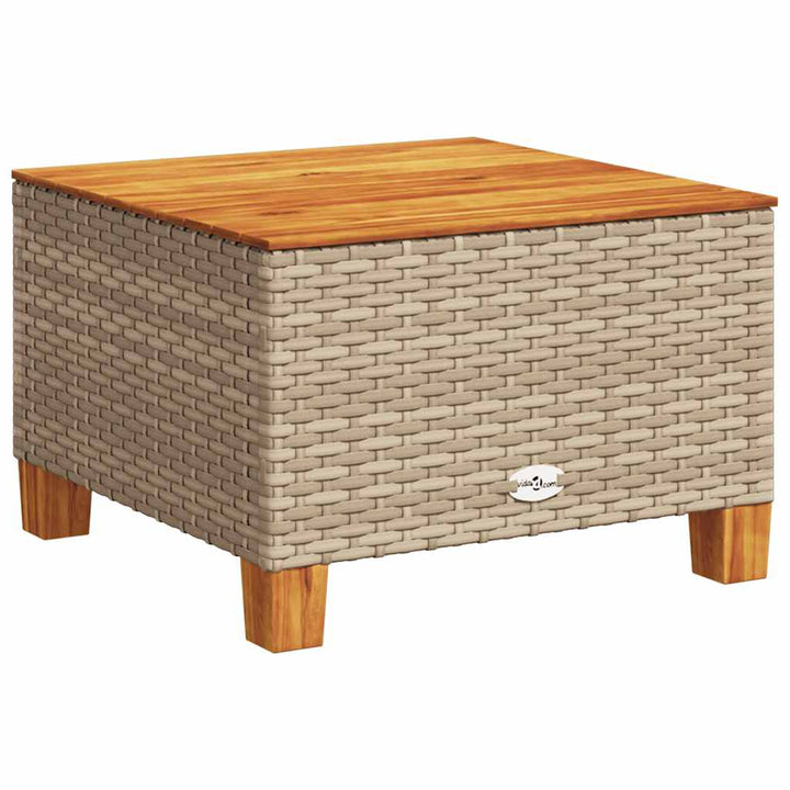 sofasæt til haven 7 dele med hynder polyrattan beige