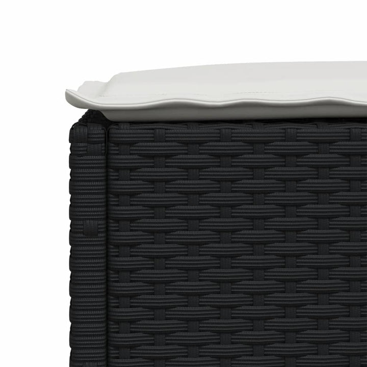sofasæt til haven 7 dele med hynder polyrattan sort