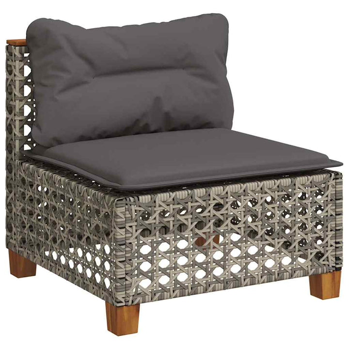 sofasæt til haven 8 dele med hynder polyrattan grå