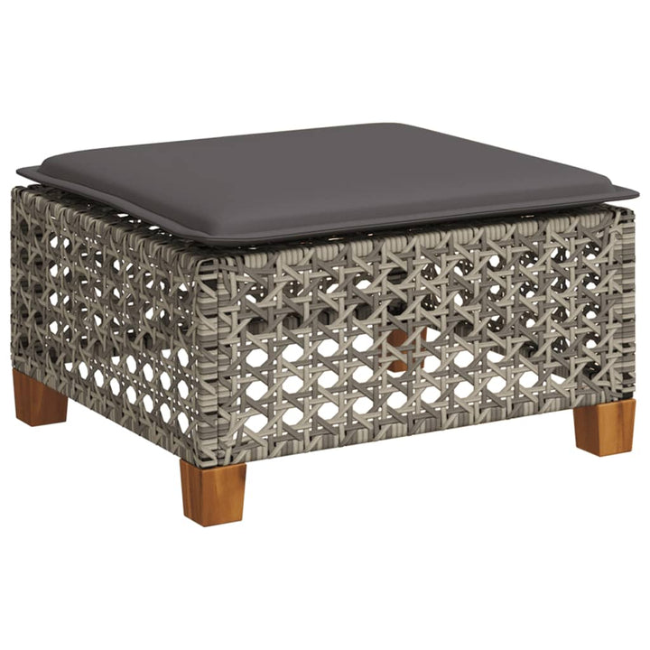 sofasæt til haven 8 dele med hynder polyrattan grå