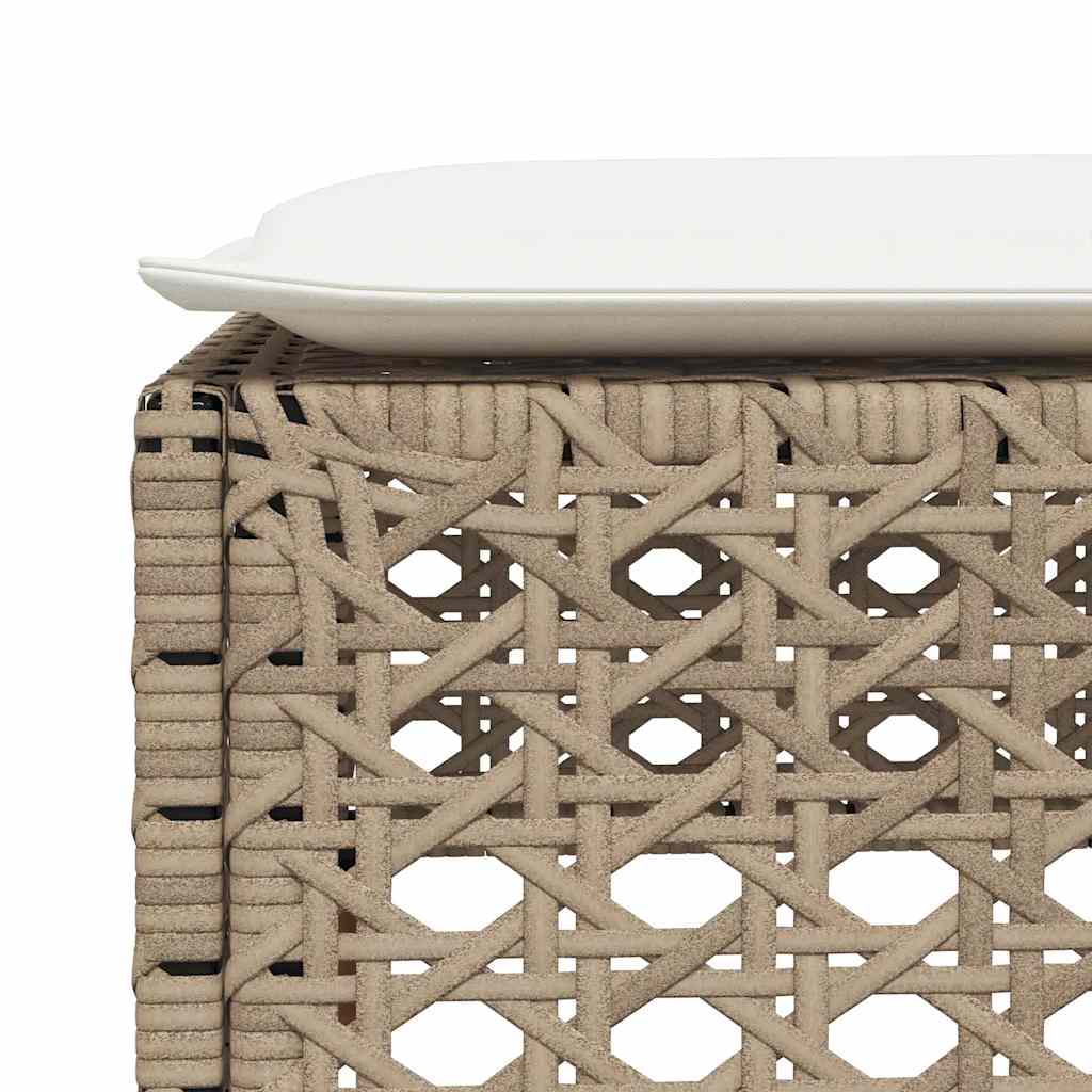 sofasæt til haven 6 dele med hynder polyrattan beige