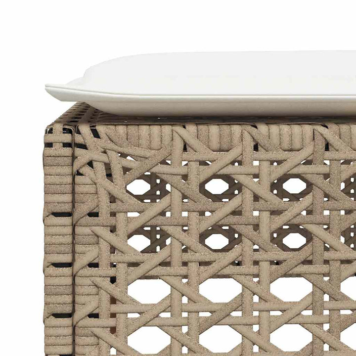 sofasæt til haven 6 dele med hynder polyrattan beige