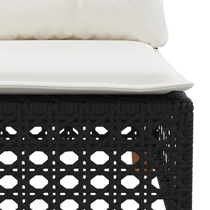 sofasæt til haven 8 dele med hynder polyrattan sort