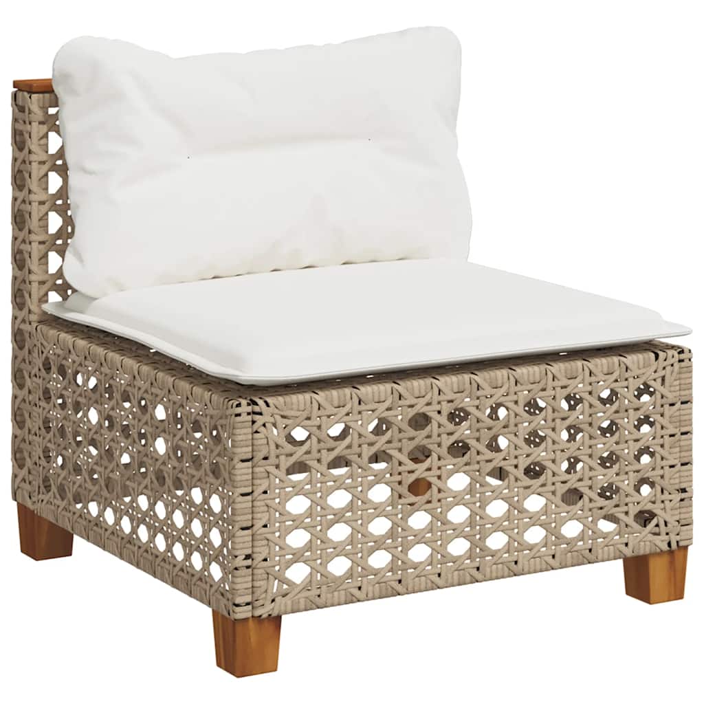 sofasæt til haven 8 dele med hynder polyrattan beige