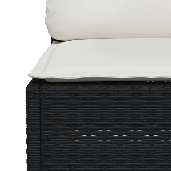 sofasæt til haven 7 dele med hynder polyrattan sort