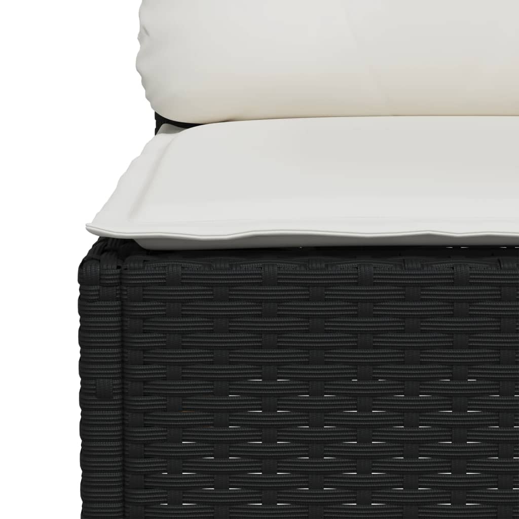sofasæt til haven 10 dele med hynder polyrattan sort