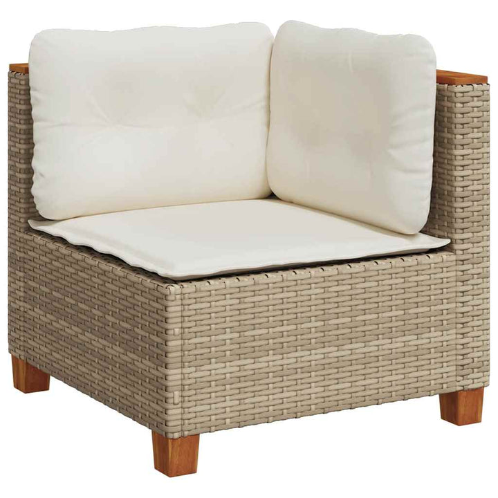 sofasæt til haven 11 dele med hynder polyrattan beige