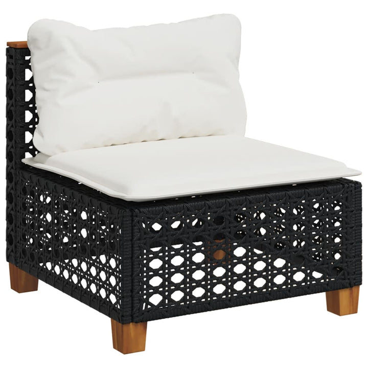 sofasæt til haven 10 dele med hynder polyrattan sort
