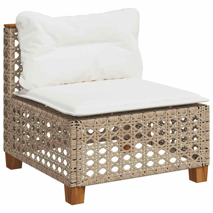 sofasæt til haven 11 dele med hynder polyrattan beige