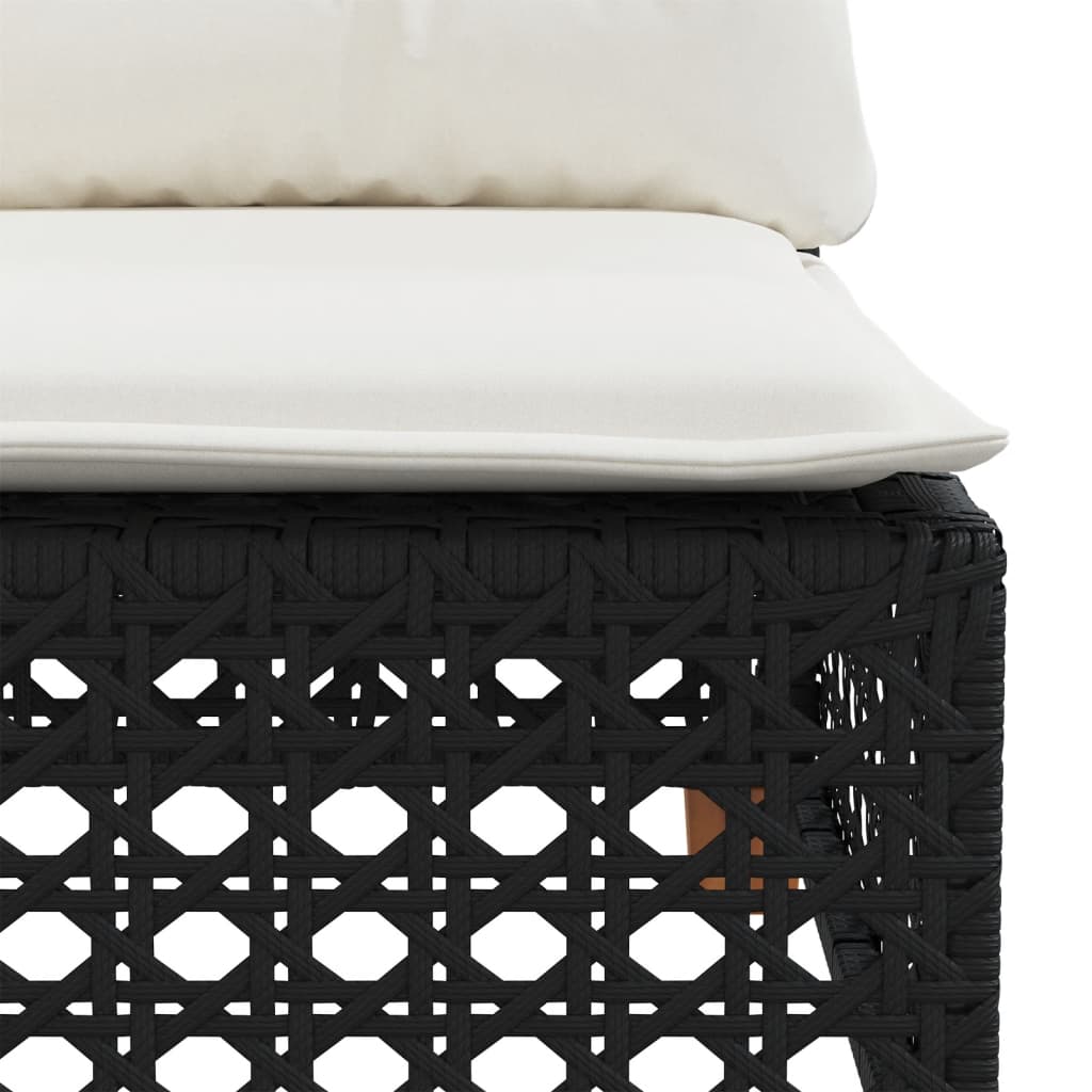 sofasæt til haven 10 dele med hynder polyrattan sort