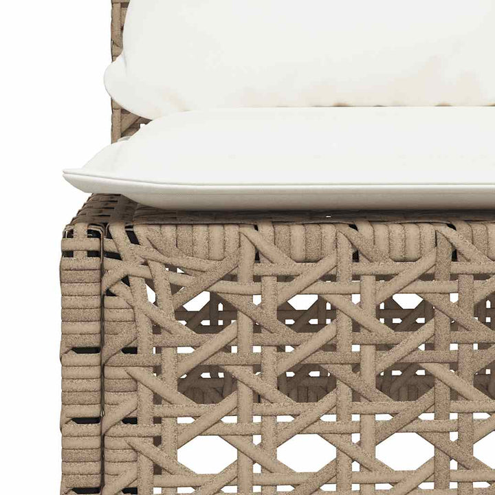sofasæt til haven 10 dele med hynder polyrattan beige